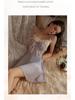 Plus Size Backless Ice Silk Push-Up Camisole Nightgown Robe Set