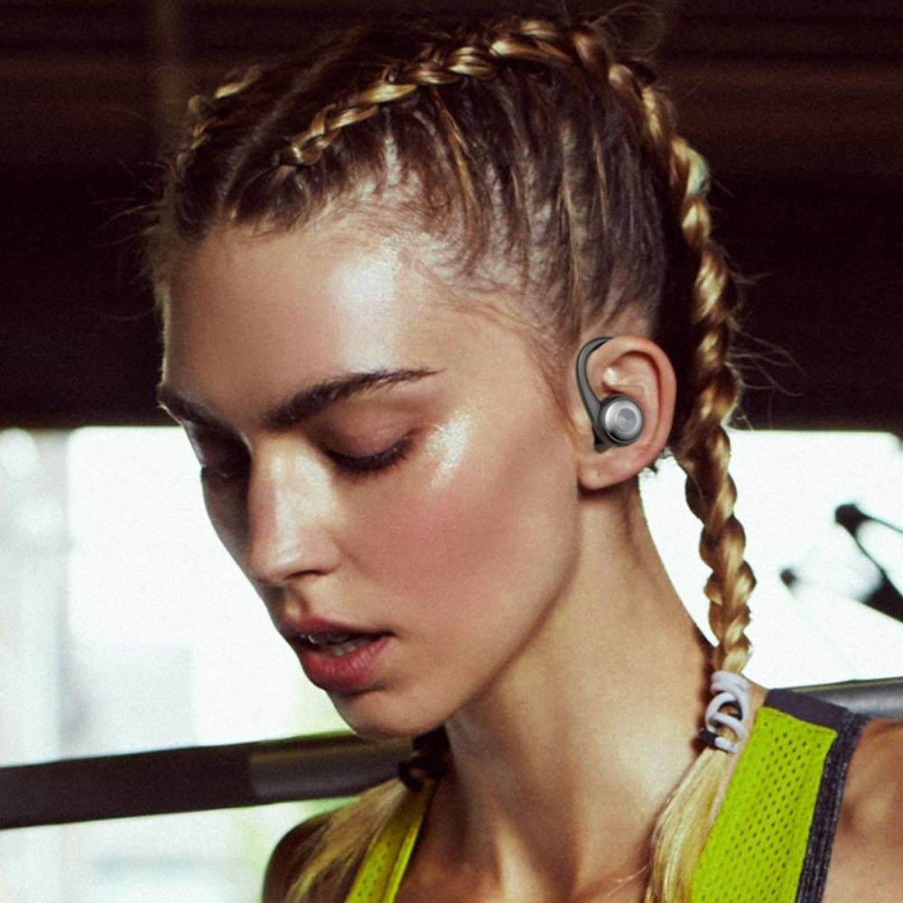 Ny Bluetooth-oppgradert versjon av kjørende Bluetooth-hodesett Ekte trådløs støyreduksjon og semi-i-øret sportshodesett