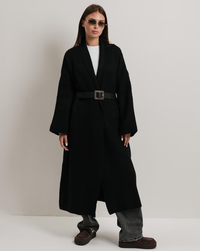 Кардиган длинный с поясом Avrile 91828 черный