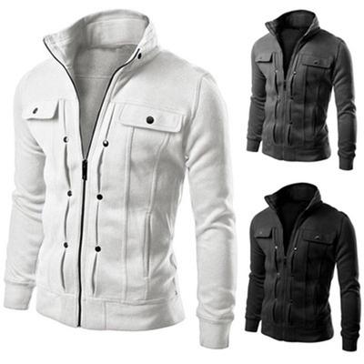 Male Fashion Autumn Spring Long Sleeve Sport Jacket Hoodies Cardigan Coat Clothing