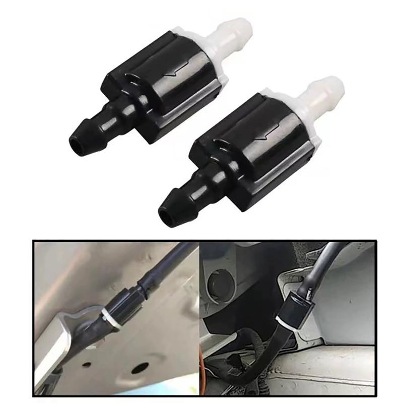 Zwart Plastic Ruitenwisser Wassersproeier Voorruit Terugslagklep Nieuw Voor Auto Ruitenwisser Sproeierleiding 3-Weg Klep Auto Accessoires