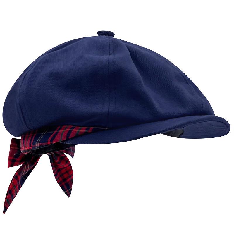 Женская клетчатая беретка с бантом Miling