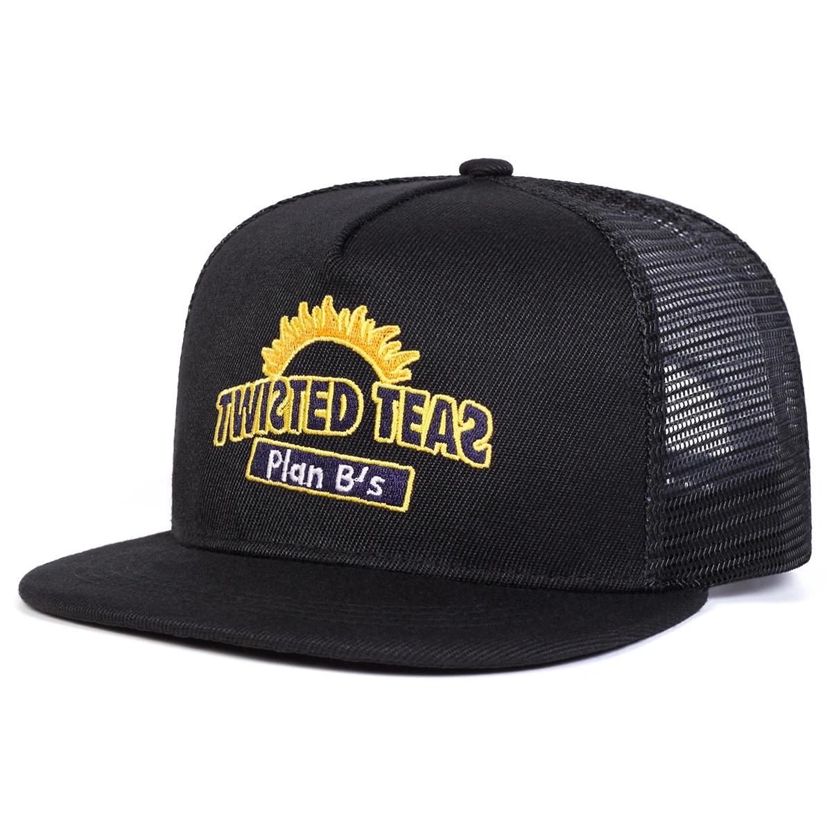 

Unisex Twisted Teas Embroidery Hip-Hop Net Hats Spring And Summer Outdoor Adjustable Sports Casual Baseball Caps Sunscreen Hat