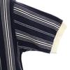 COURREGES Striped Pattern Short Sleeve Polo Shirt XS Navy Men's Used