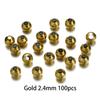 2-8Mm Stainless Steel Round Seed Big Hole Bead Loose Spacer Beads For Diy Jewelry Making Findings Supplies Accessories