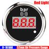 Rückbeleuchteter 52mm Luftdruckmesser mit Warnanzeige Digitaler Luftdruckmesser für Auto Auto Boot Marine Yacht DC12V24V
