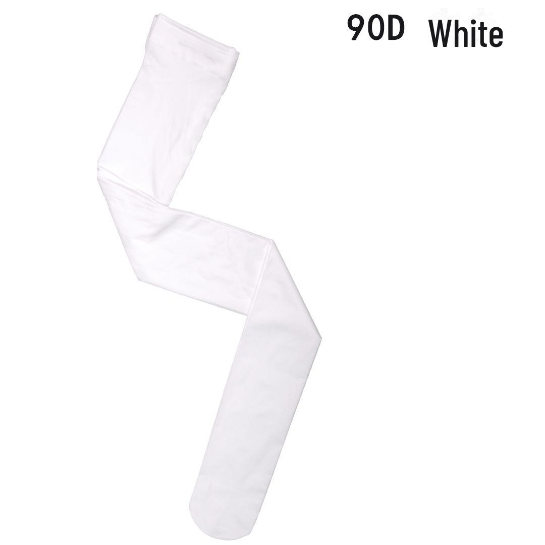 

Белые бархатные балетные колготки для девочек - 90D Весна/Лето Танцевальные колготки для выступлений M