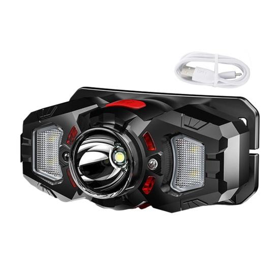 Rechargeable Headlamp Super Bright LED Head Lamp Flashlight with White Red Light Motion Sensor Head Light for Outdoor Camping Fishing Running