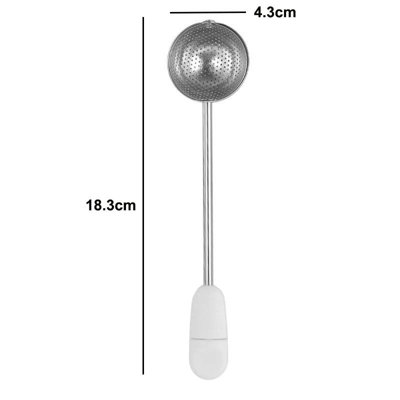 Drehbarer Edelstahl-Tee-Infuser Teekanne Gewürz-Teesieb für losen Tee Feinmaschiges Wiederverwendbares Teesieb Teezubehör