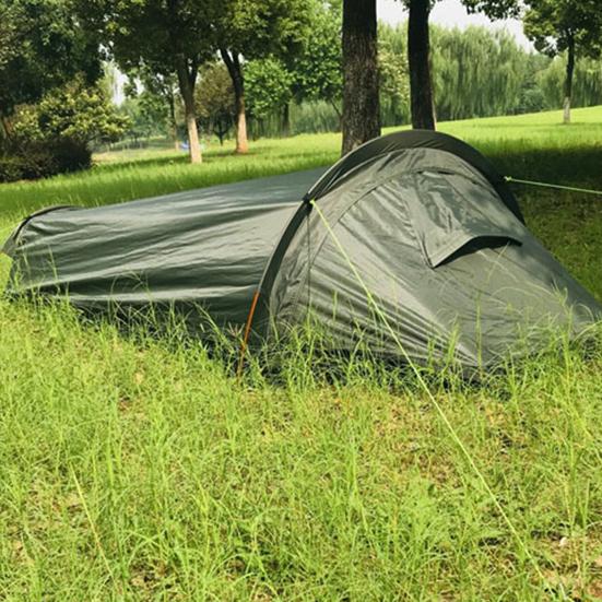 1 Set Waterproof Windproof Backpacking Tent Good Ventilation Rest And Sleep Outdoors Ultralight Single Person Camping Tent for Travel