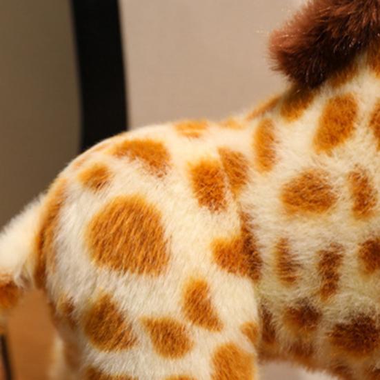Plush Giraffe Doll Soft Cute Stuffed Giraffe Standing Plush Animal Toy Fluffy Giraffe