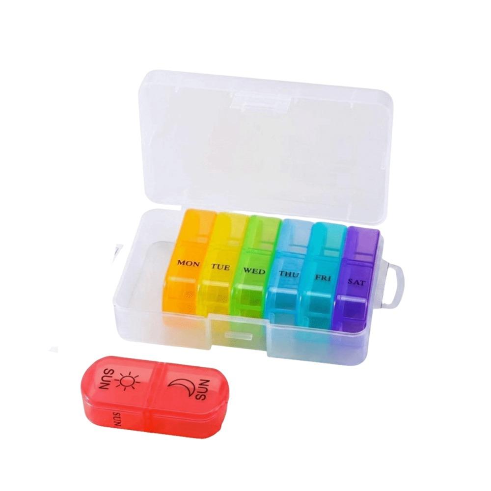 Moisture-proof Weekly Pill Organizer Dust-proof Pill Box Portable 7 Day Pill Case Daily Use Transparent Shell