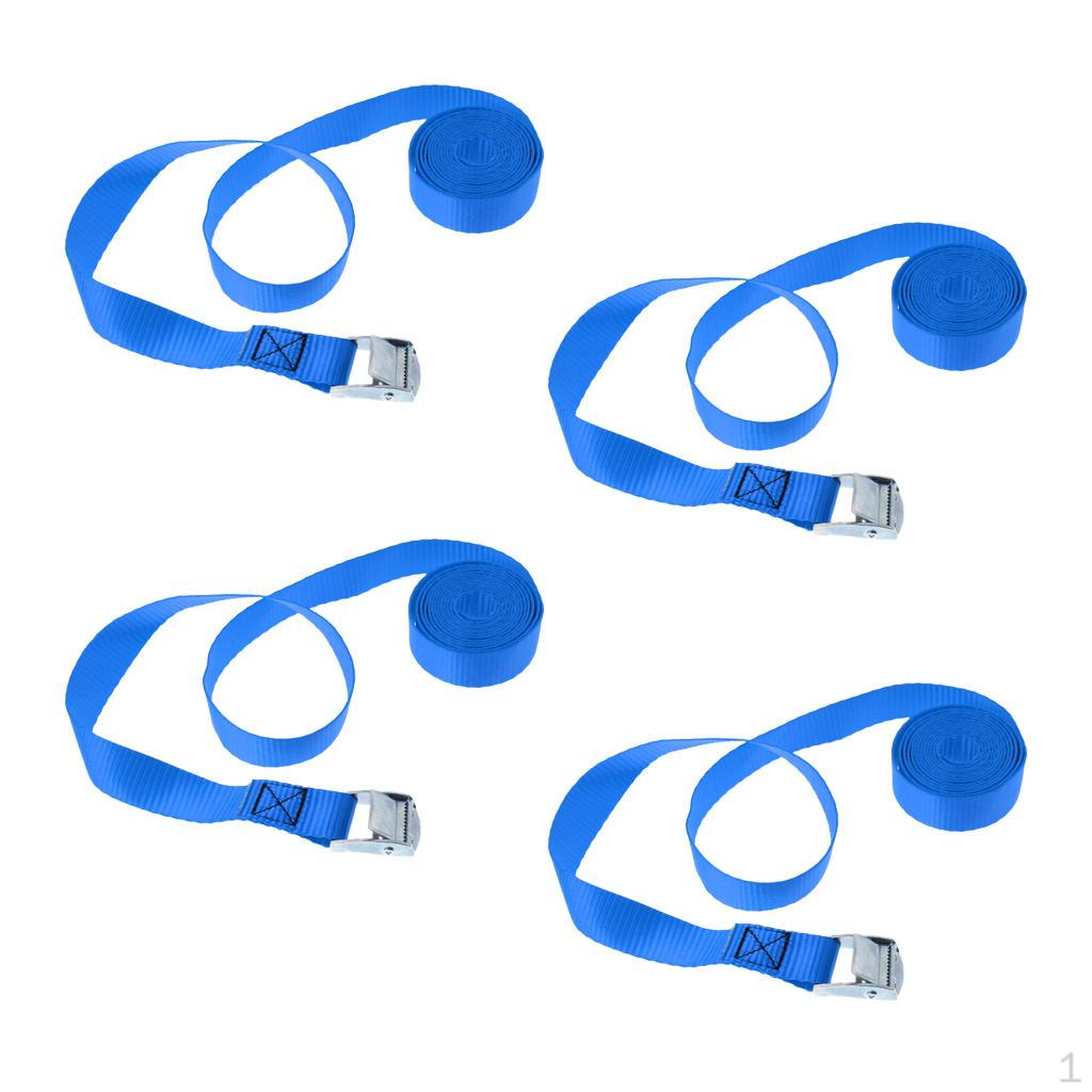 

4 штуки ремней с кулачковыми пряжками для каяков, каноэ и крепления на крышу 25ммx2.5, 2.5м