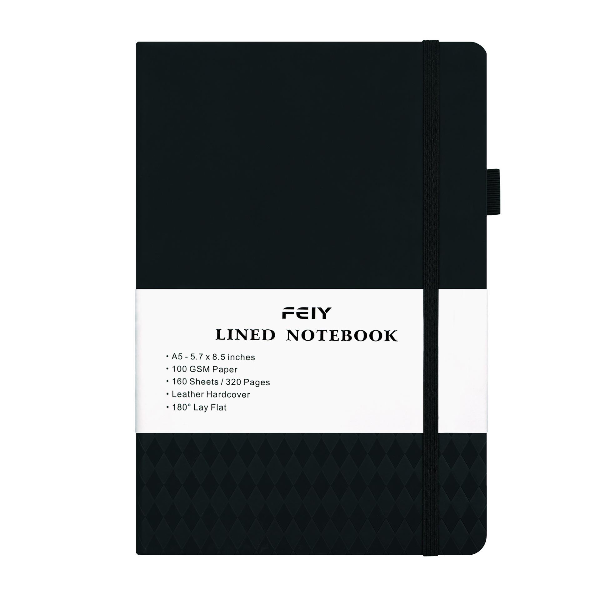 In-Stock A5 Elastic Band Business Office Notebook - High-Value Student Planner, Customizable 128 pages