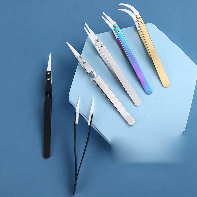 Stainless Steel Nails Shaping Tool Tweezers Nail Extension Clips For Nail Extension Nail Art Manicure