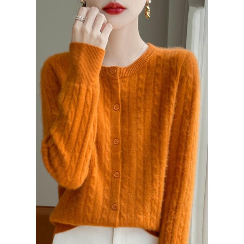 Cardigans Femme Automne Hiver Col O Pull Uni Printemps Manches Longues Tricot Simple Boutonnage Hauts Doux
