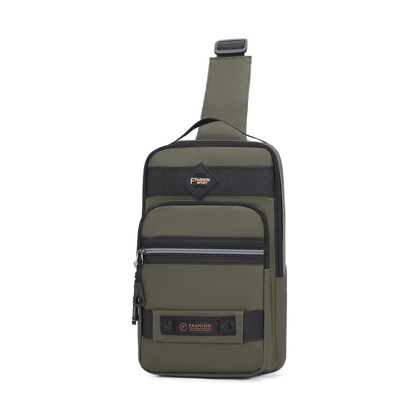 

Outdoor Men s Crossbody Chest Bag – Stylish Nylon Sling Pack with Multiple Pockets for Casual & Active Use зелений