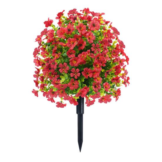 

1/2 шт. Имитация зеленых растений с шипами на земле, реалистичный искусственный пластиковый стиль, искусственные фиалки, декор для двора 1pc красный