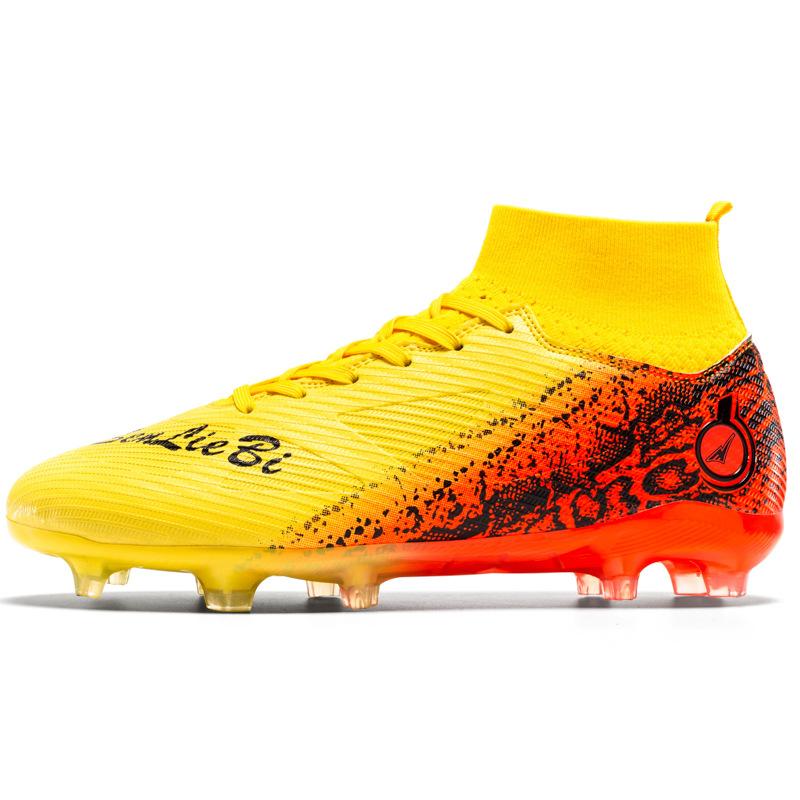 New high-top football shoes, outdoor sports, male and female students, broken nails, professional games, long nails football shoes
