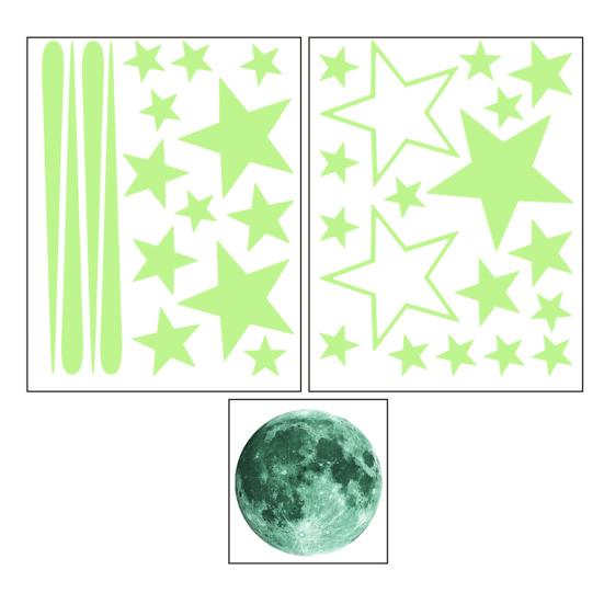 

Waterproof Wall Stickers Self-Adhesive PVC Scratch-Resistant Wall Decals Removable Glow in The Dark Wall Stickers for Bathroom Living Room Bedroom зелёный