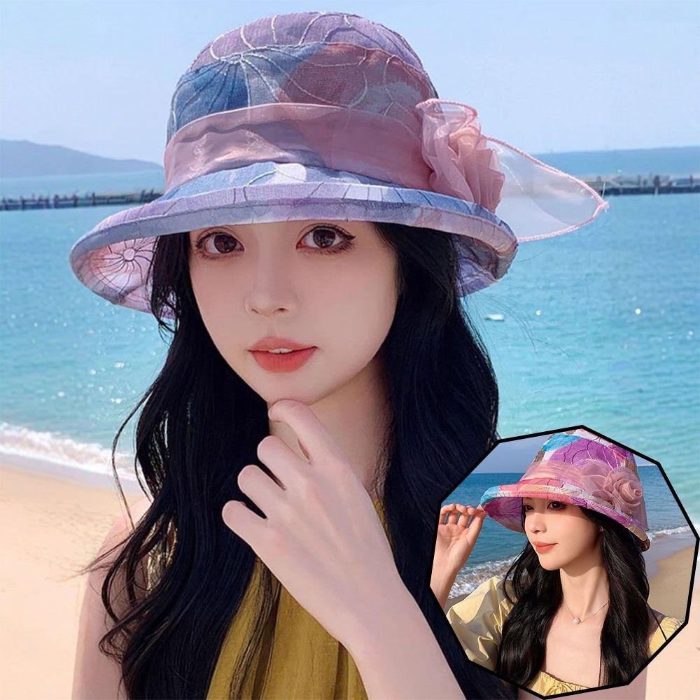 Breathable Beach Bucket Hats UV Protection Travel Panama Caps Gifts Sun Cap