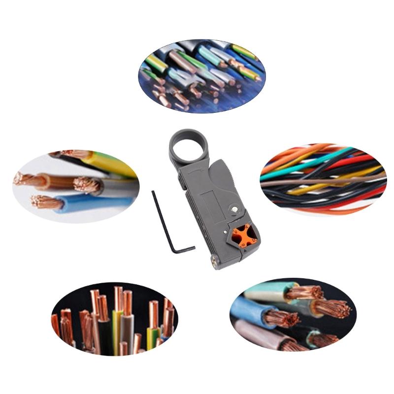 Rotierendes Koaxialkabel Abisolierwerkzeug Schneiderwerkzeug Automatische Abisolierzange Multifunktionale Abisolierzange Kabelabisolierung Draht