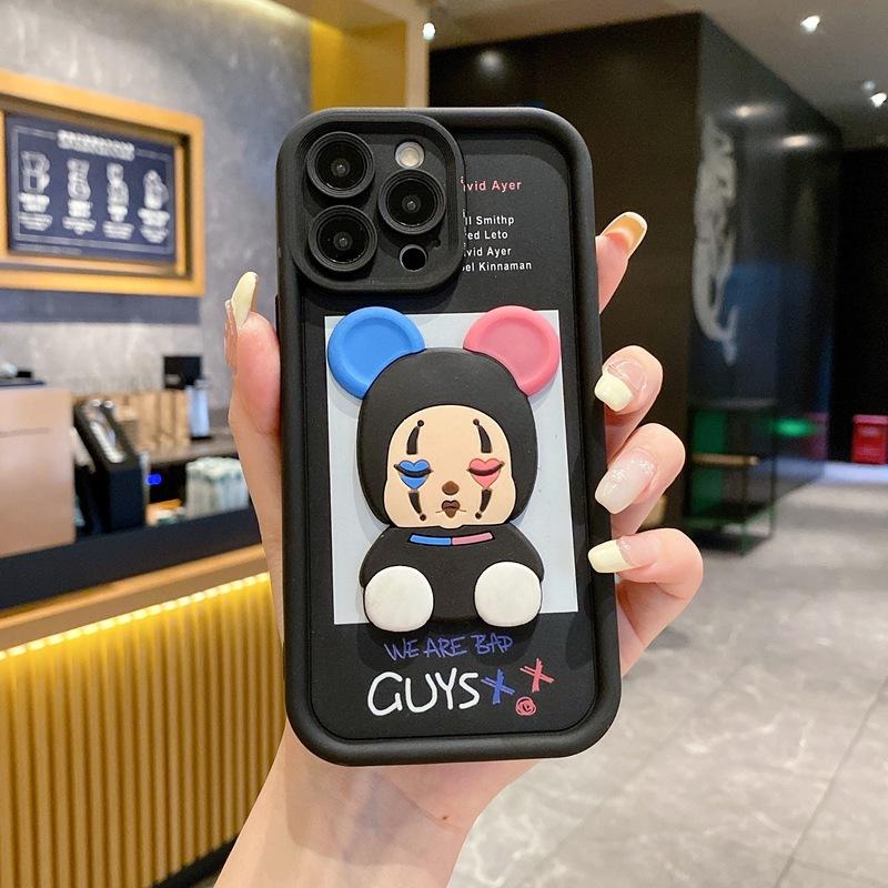Amazon hot sale applies to Samsung S24FE mobile phone case A55 A71 three-dimensional creative dark clown tide case