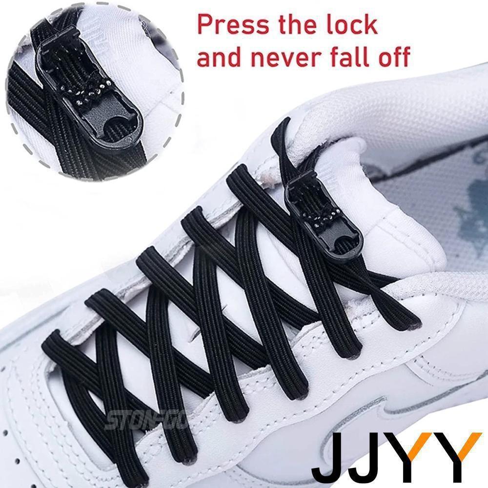 1Pair No Tie Elastic Shoelaces for Sneakers Flat Rubber Bands Quick Fit for Kids and Adults Durable Shoelace Replacement