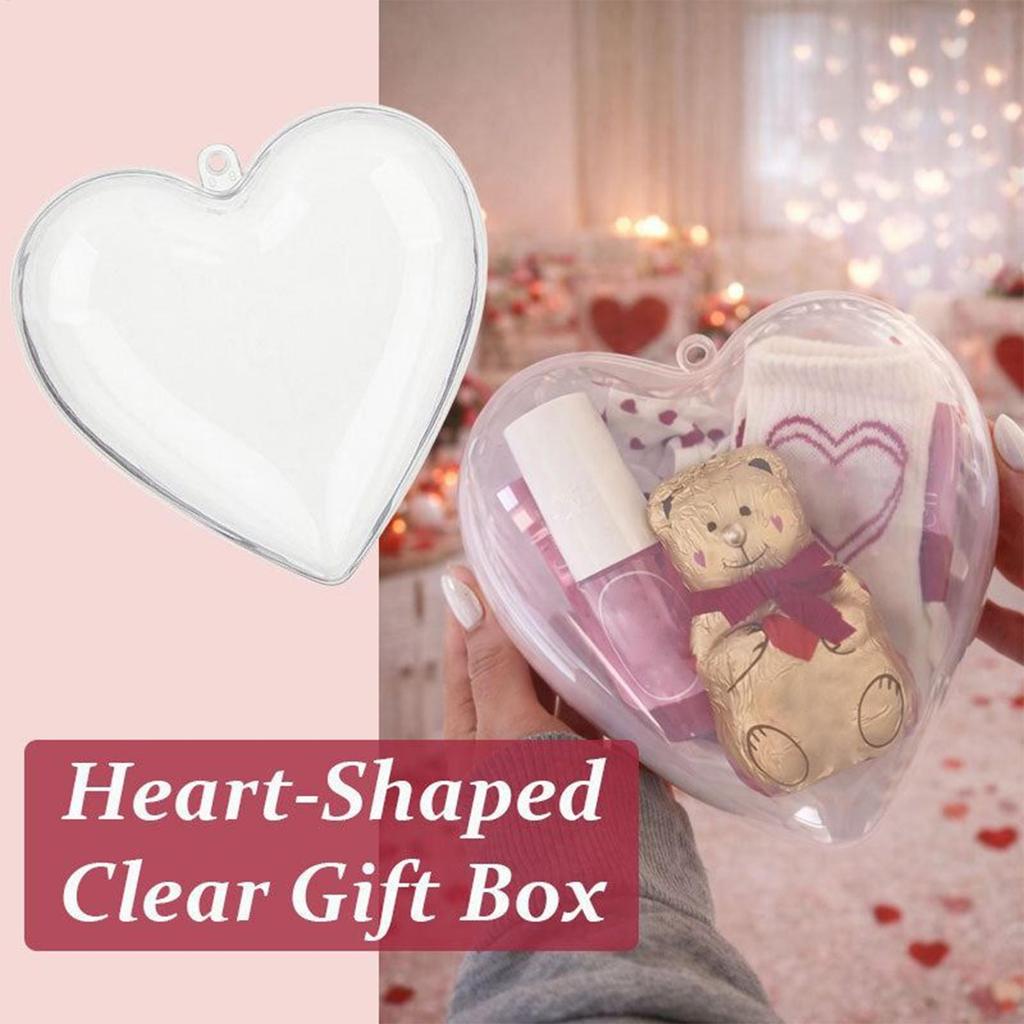 Herzförmige Schachteln Valentinstag Füllbare Organizer 10 Stück Kleine Süßigkeiten-Dosen Schachteln für Hochzeit Neujahr Geburtstag Karten Bänder