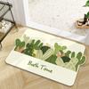 Nordic Simple Flowers Moisture-wicking Quick Drying Bathroom Floor Mat Bathroom Odd Shape Anti-dirty Wear-resistant Diatomium Mud Carpet