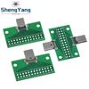 TZT Type-C Male To Female USB 3.1 Test PCB Board Adapter Type C 24P 2.54mm Connector Socket For Data Line Wire Cable Transfer