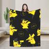 Pikachu Flannel Blanket Winter  Soft Durable Throw Blanket for Students Couch Chair Fashion Bedspread Sofa Bed Cover