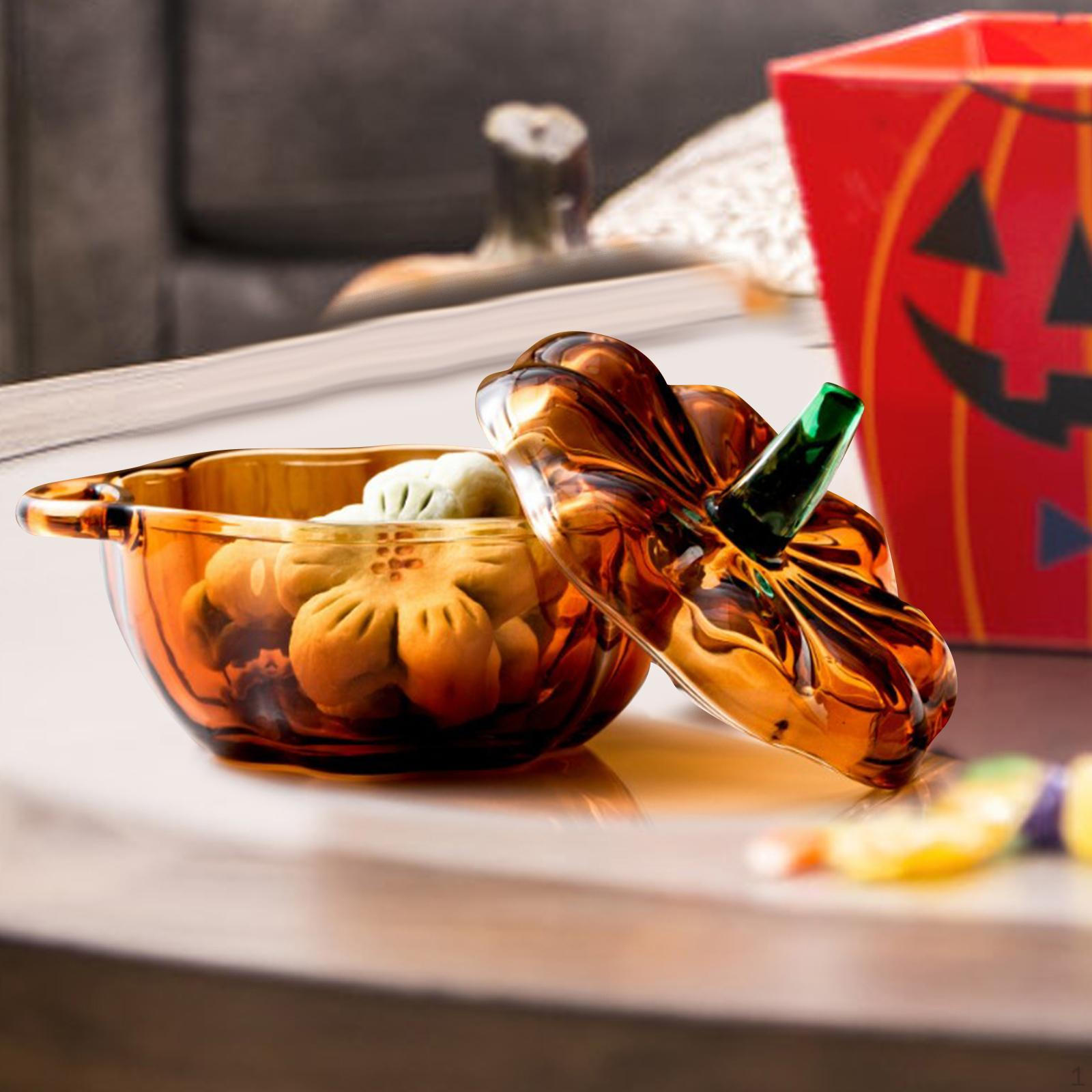 Стеклянная банка с крышкой для закусок и декора оранжевый 1830₽