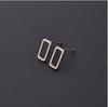 Trendy Geometric Earrings: Square, Circle, Triangle Designs