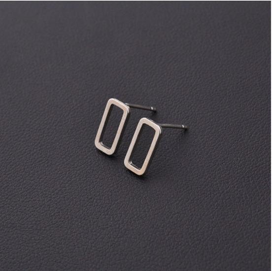 Trendy Geometric Earrings: Square, Circle, Triangle Designs
