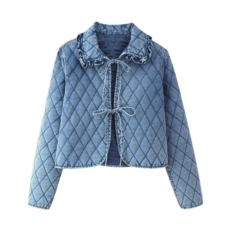 

Autumn/Winter Hot-Selling Quilted Denim Jacket Small