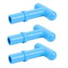 3pcs T Shaped Paddle Handle PP Kayak Oar Handle Easy Grip Enhanced Steering Control Fits 23mm Inner Diameter Tube Blue