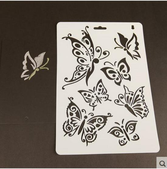 Narzędzia do dekoracji albumu DIY: Motyw Koronka Linijka, Puste Szablony PET i Akcesoria do Malowania