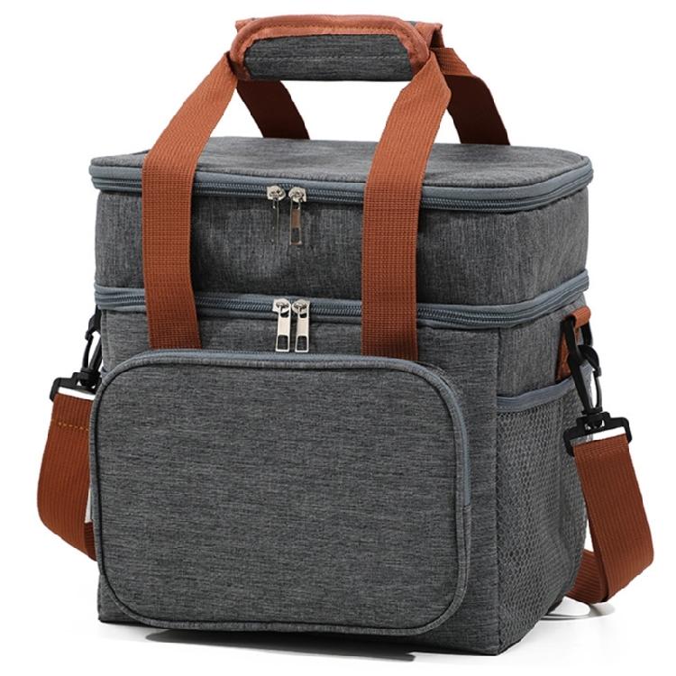 Lunch Box Thermal Bag Insulated Bag Large Capacity Picnics Bag Double Layers Lunch Bag Coolers Bag for Man