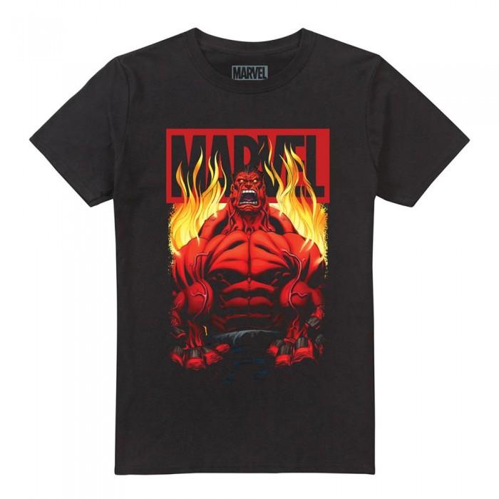 Marvel Mens Red Hulk Fire T-Shirt