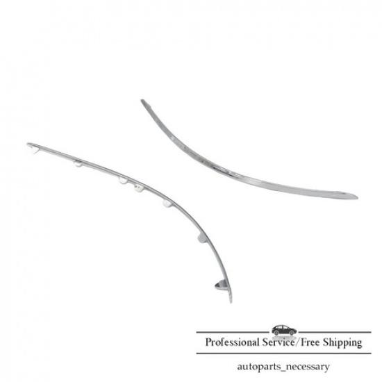 NEW 1Pair Front Bumper Chrome Molding Trim For Mercedes-Benz C250 C300 C350 US