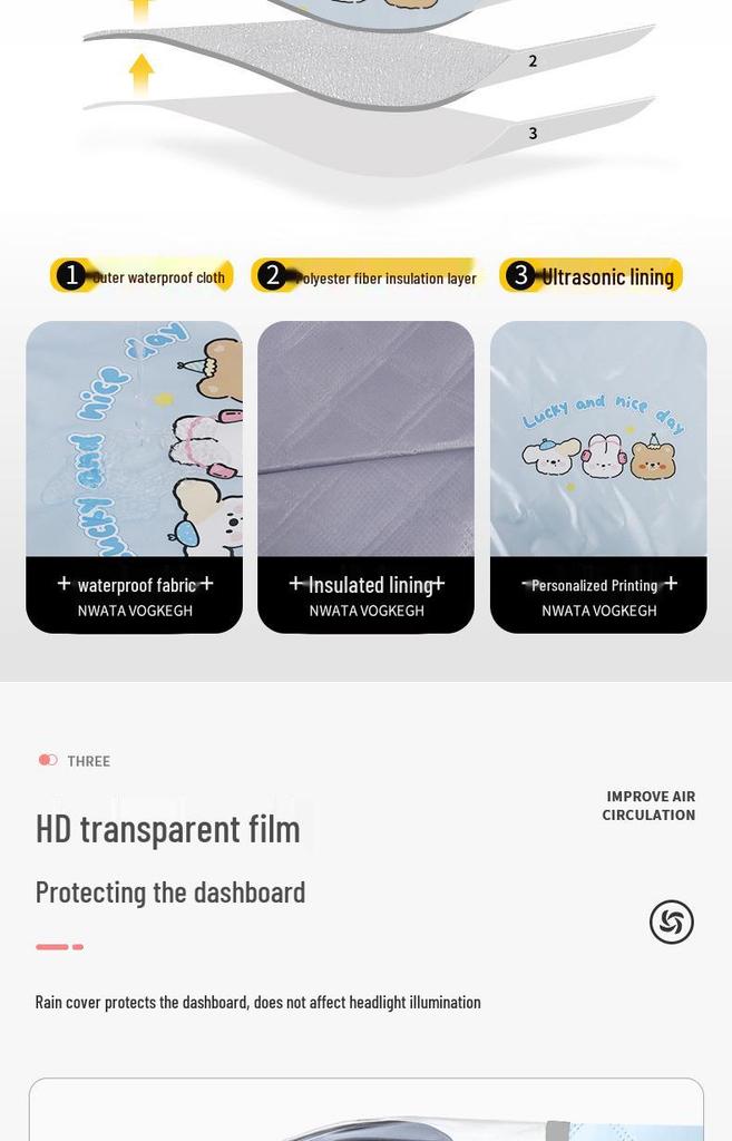 Electric Motorcycle Windproof Waterproof Sunshade Cover