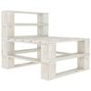 VidaXL Garden Pallet Middle Sofa Wood White 49334