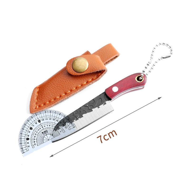 Stainless Steel Sharp Mini Kitchen Knife Box Express Unpackage Cutter Keychain Creative Paring Knife Portable Carry EDC Tool