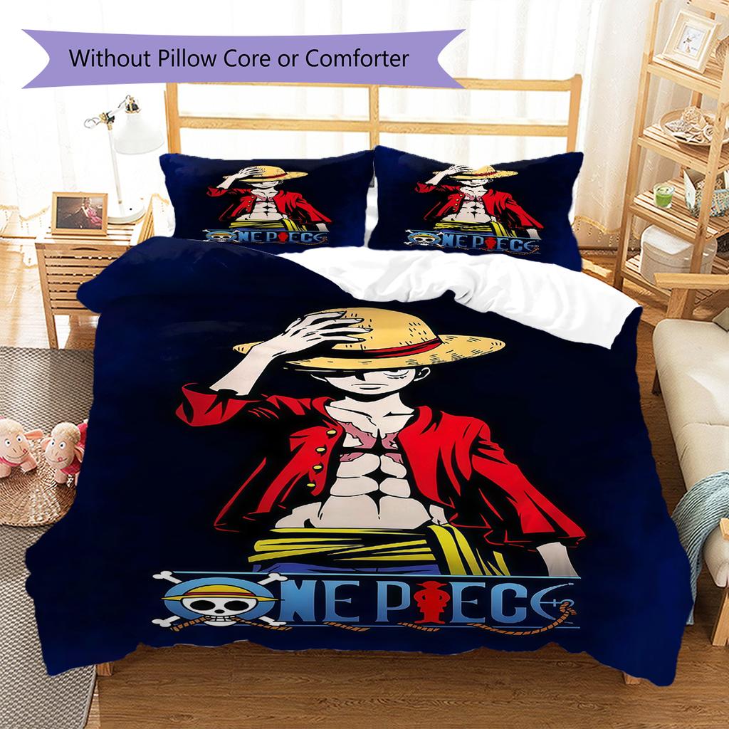 Luffy D 3pcs Bedding Set, Digital Printed Duvet Cover, No Insert, Kids Gift, Large Size -HYQ53