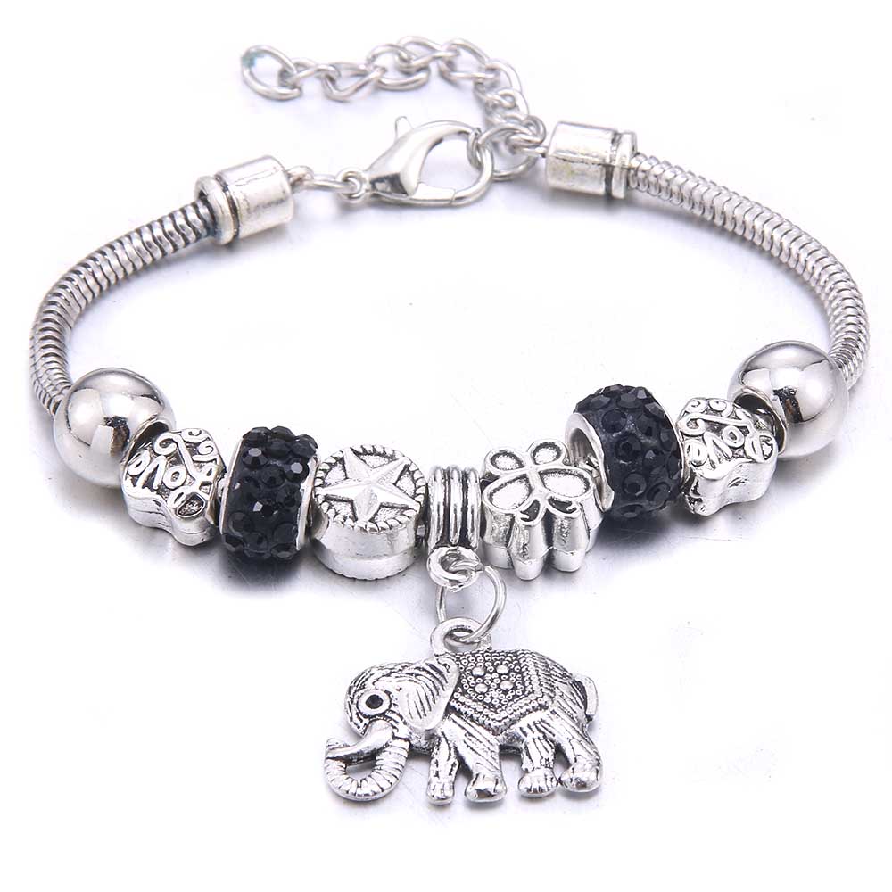 Papa snap Women Bracelet Colorful Crystal Charm Bracelet for Women DIY Beads Bracelets & Bangles Jewelry Gift