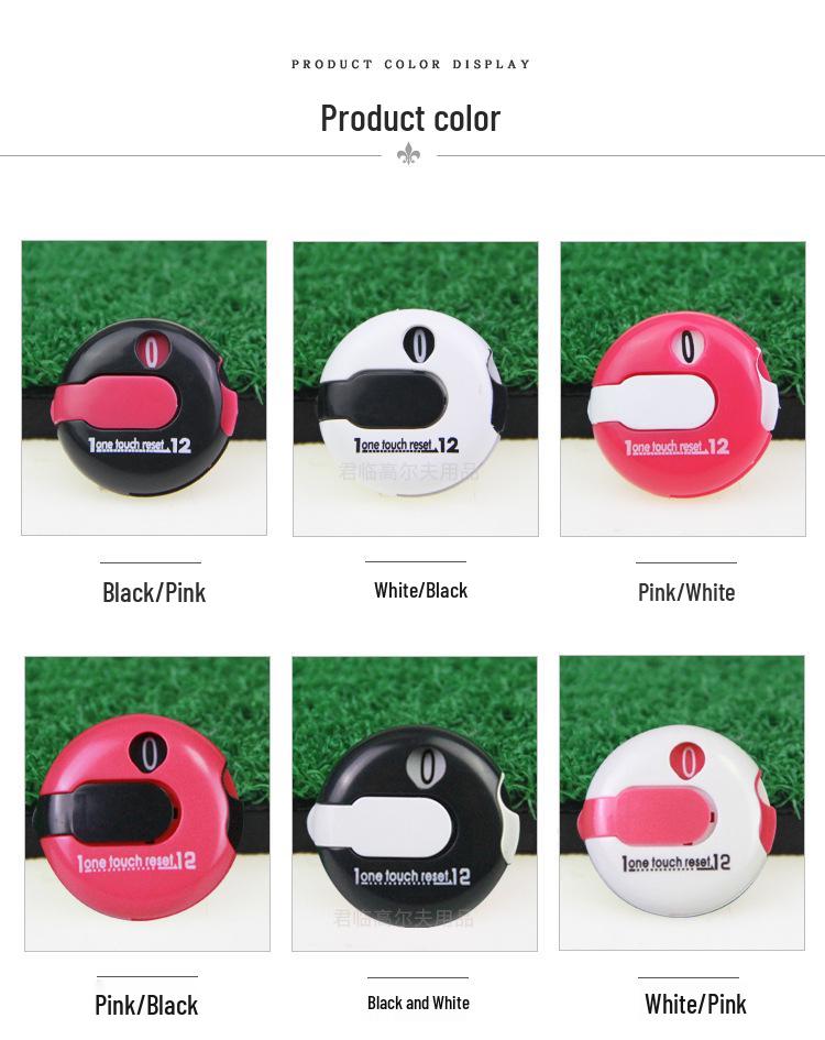 Golf Score Zähler Hut- & Handschuhclip - Ein-Knopf-Reset Turnier Schlagwerkzeug