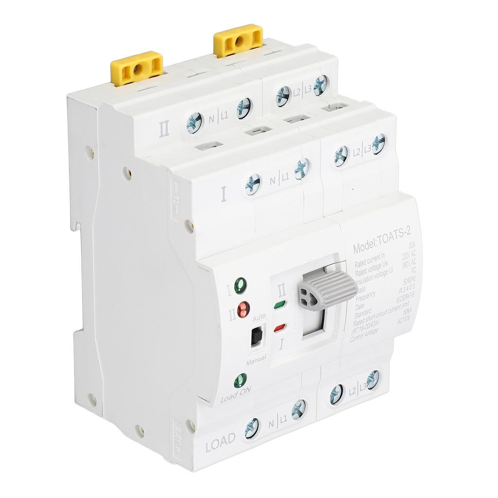 Dual Power Automatic Transfer Switch 4P 63A Emergency Generator Changeover Switch for Home 110V