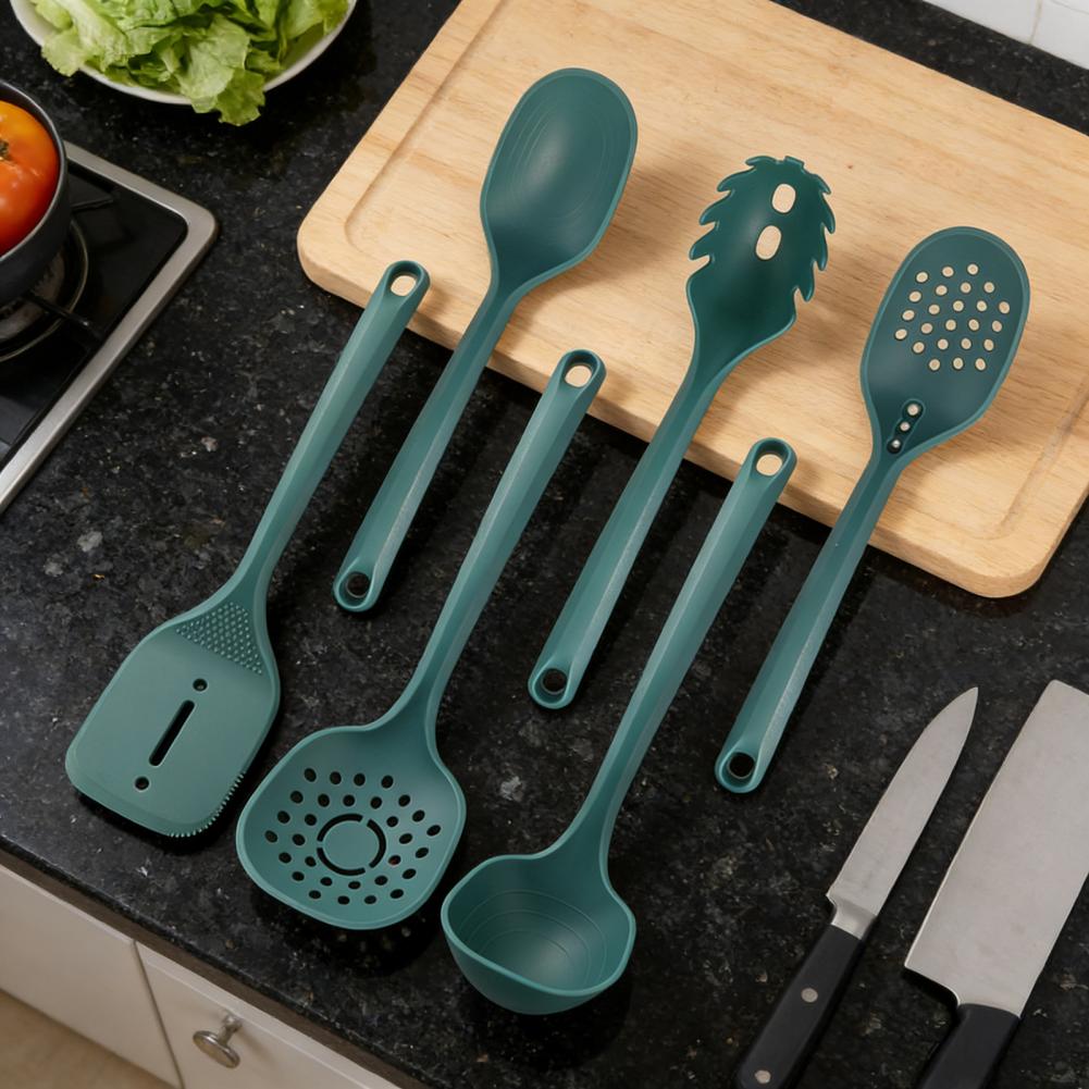 Pasta Spoon with Draining Holes Nylon Serving Utensils Nylon Cooking Utensil Set Heat Resistant Pasta Server Spoon Soup Ladle