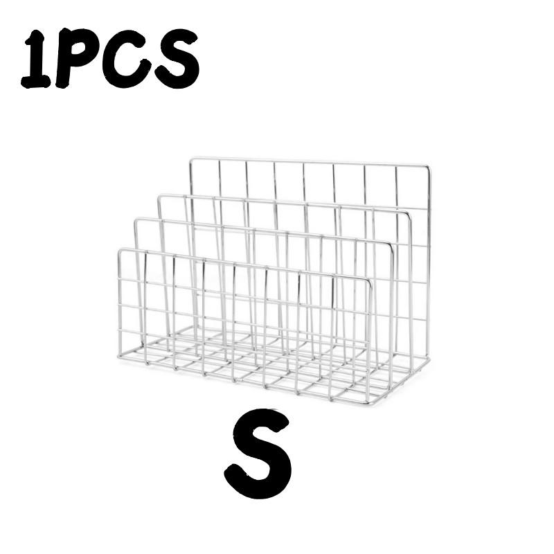 Ins Minimalist Iron Desktop Storage Rack Metal Multi-functional Desktop Organizer Document Book CD Display Racks Bookshelf